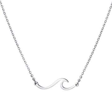 QXFQJT Sun Y Necklace Friendship Anchor Unicorn Elephant Flower Pendant Chain Necklace with Meaning ...