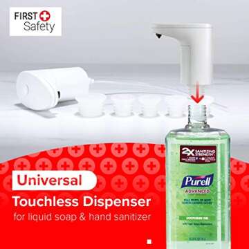 Automatic Dispenser Touchless Pump for Liquid Hand Soap and Hand Sanitizer (Pack of 1) White