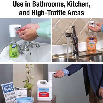 Automatic Dispenser Touchless Pump for Liquid Hand Soap and Hand Sanitizer (Pack of 1) White