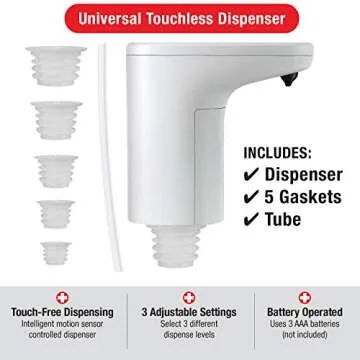 Automatic Dispenser Touchless Pump for Liquid Hand Soap and Hand Sanitizer (Pack of 1) White