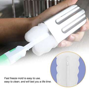 10Pcs Stainless Steel with 100Pcs Sticks Holder,Commercial Ice Ice Cream Maker (Round head)