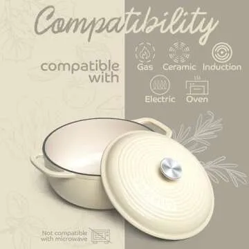 Segretto 6Qt Enameled Cast Iron Dutch Oven for Every Kitchen