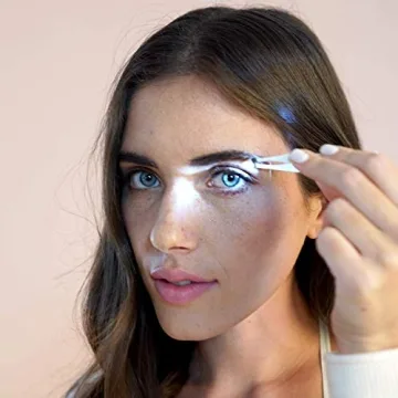 Sensica Lumi Tweezers with LED Light for Precision Grooming