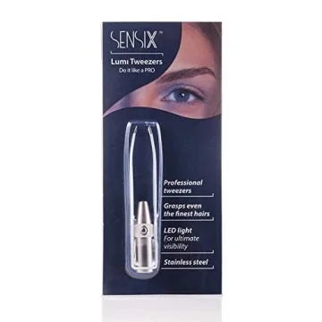Sensica Lumi Tweezers with LED Light for Precision Grooming