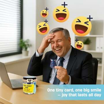 60 Dad Jokes Cards Jar - Hilarious Father's Day Gifts for Every Dad