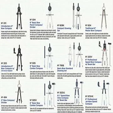 Alvin Bow Compass for Geometry and Architecture Projects