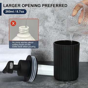 Automatic Soap Dispenser Liquid Bathroom: Rechargeable Touchless 3 Level Adjustable Auto Smart Electric Plastic Black Soap Dispenser - Kitchen - Hand Dish Lotion Couple Kids