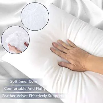 HIMOON Bed Pillows for Sleeping 2 Pack,Queen Size Cooling Pillows Set of 2,Top-end Microfiber Cover for Side Stomach Back Sleepers
