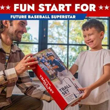 3-in-1 Baseball Set for Kids and Toddlers Ages 3-5 – Includes Tee Ball Stand, Hanging Tee, Automatic Ball Launcher, and 6 Softballs – Adjustable Height for Indoor/Outdoor Play – Sports Gift for Boys