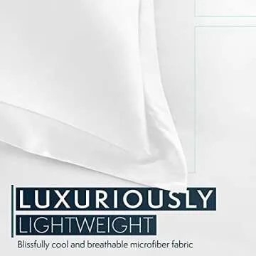 HC COLLECTION Duvet Cover - White Queen Size Duvet Cover - 3 Piece Soft Breathable Microfiber Duvet Cover Set with Zipper Closure & 2 Pillow Shams