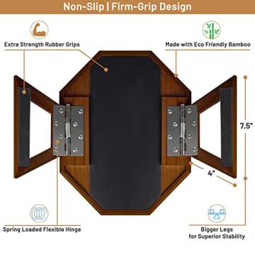 Shamrock Home Bamboo Couch Arm Table for All Couches