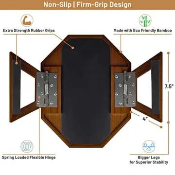 Shamrock Home Bamboo Couch Arm Table for All Couches