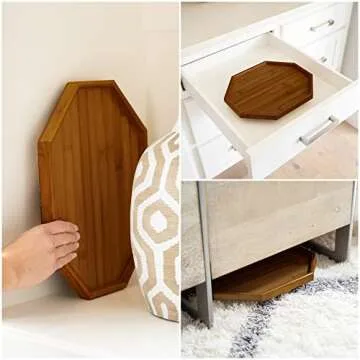 Shamrock Home Bamboo Couch Arm Table for All Couches