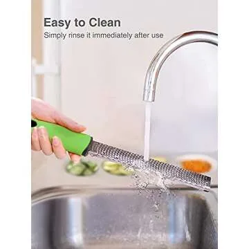 VOVOLY Citrus Zester, Cheese Grater, Lemon Zester of Kitchen Tools - Zesters for Kitchen & Graters For Kitchen, Stainless Steel Zester Grater with Handle & Protective Sheath, Dishwasher Safe, Green