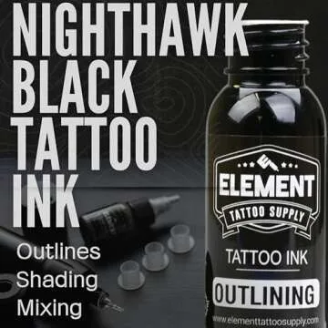 Element Tattoo Supply - Black Tattoo Ink Lining Outline Shading Mixing Ink Blending Solid Tattooing ...