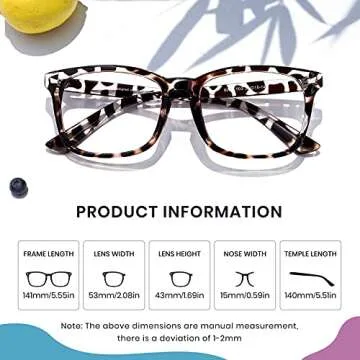 Stylish Cyxus Leopard Glasses for Blue Light Protection