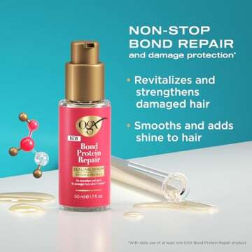 OGX Repair & Protect Bond Protein Repair Sealing Hair Serum, Sealing Hair Serum Helps Revitalize Dam...