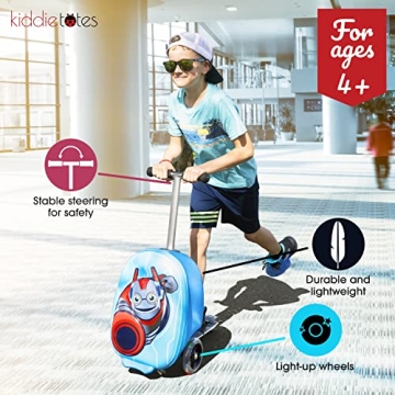 KIDDIETOTES Kids Suitcase Scooter - Fun Travel Companion