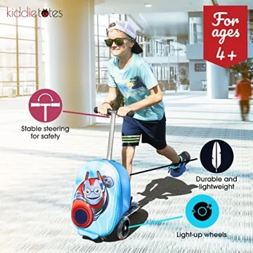 KIDDIETOTES Kids Suitcase Scooter - Fun Travel Companion