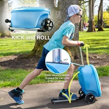 KIDDIETOTES Kids Suitcase Scooter - Fun Travel Companion