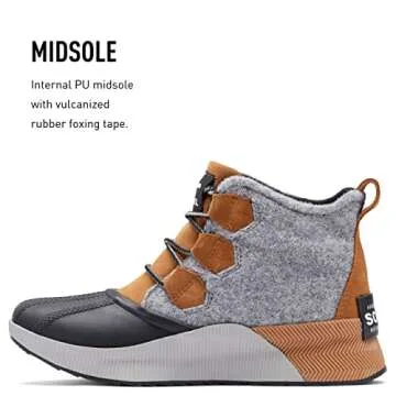 Sorel Women's Out 'N About III Classic Waterproof Boot - Camel Brown, Black - Size 7.5