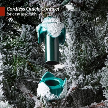 Lighted 6ft Flocked Christmas Tree with LED Options