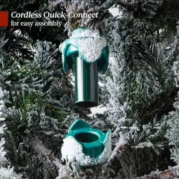 Lighted 6ft Flocked Christmas Tree with LED Options