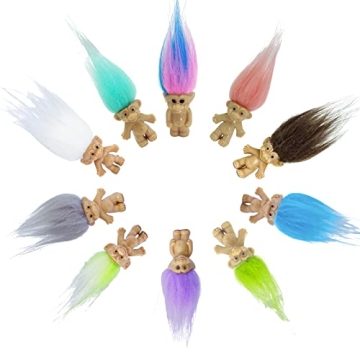 Adorable Mini PVC Vintage Troll Dolls Collection in 10 Pack