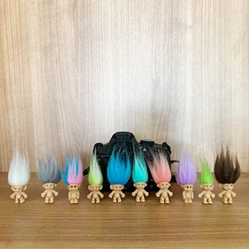 Adorable Mini PVC Vintage Troll Dolls Collection in 10 Pack