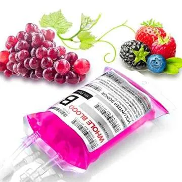WYNK Blood Bag Drink Containers for Fun Theme Parties