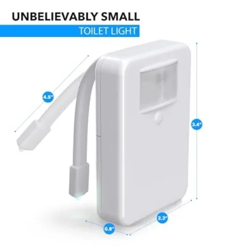 LumiLux Toilet Light with Motion Detection Sensor - 16-Color LED Bathroom Toilet Bowl Light (White)