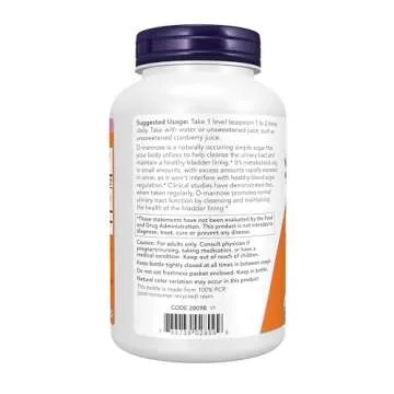 NOW Foods Supplements, D-Mannose Powder, Non-GMO Project Verified, Healthy Urinary Tract*, 6-Ounce