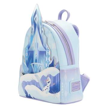 Loungefly Disney Frozen Princess Castle Mini Backpack - Stylish & Functional, Vegan Leather