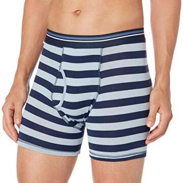 Amazon Essentials Mens Underwear Boxer Briefs, Comfortable Cotton, Tag-Free, Pack of 5, Floral/Pineapple/Stripe, XX-Large