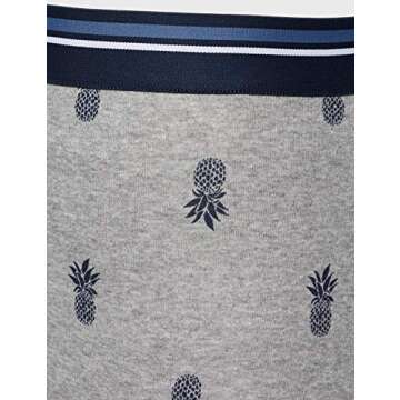 Amazon Essentials Mens Underwear Boxer Briefs, Comfortable Cotton, Tag-Free, Pack of 5, Floral/Pineapple/Stripe, XX-Large