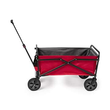 Seina Heavy Duty Folding Utility Cart with Rubber Wheels
