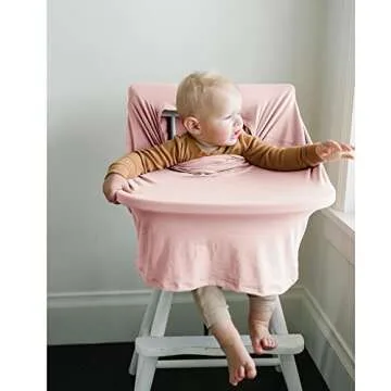 Konssy Baby Car Seat Covers- Multi-use Carseat Canopy for Babies, Stretchy Infant Carseat Cover Boy, Shower Gifts for Unisex Boys and Girls