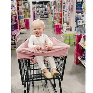 Konssy Baby Car Seat Covers- Multi-use Carseat Canopy for Babies, Stretchy Infant Carseat Cover Boy, Shower Gifts for Unisex Boys and Girls