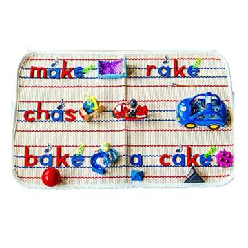 JE JOUE Montessori Materials Children Playing Mat Pure Cotton Working Rug for Toddlers (23.6"×16.5 ", Stripe)