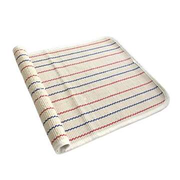 JE JOUE Montessori Materials Children Playing Mat Pure Cotton Working Rug for Toddlers (23.6"×16.5 ", Stripe)