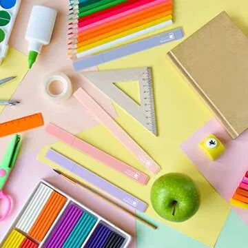 12 Pieces Aesthetic Bible Highlighters and Pens No Bleed with Chisel Tip Pastel Markers Multicolor Kawaii Stationary for Office School Supplies (Elegant Style)