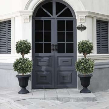 Artificial Boxwood Double Ball Topiary Trees for Home Decor