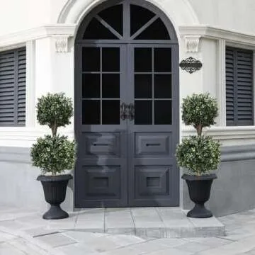 Artificial Boxwood Double Ball Topiary Trees for Home Decor