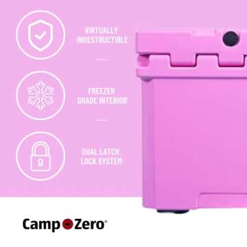 CAMP-ZERO 40L-42 Quart Hard Cooler Ice Chest, Perfect for Drinks, Beach, Picnics, Boating, Hunting, ...