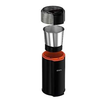 KRUPS Silent Vortex Electric Coffee Grinder: 3 oz Capacity, 5x Quieter, 175W Motor for Coffee Beans,...