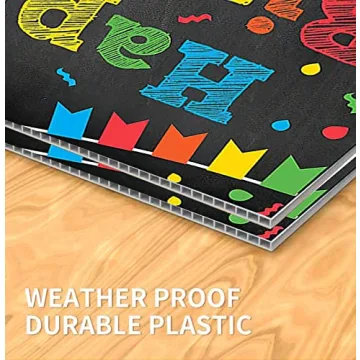 WENWELL Blank Yard Signs Set with H Metal Stakes