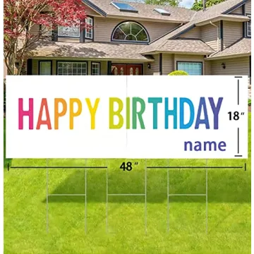 WENWELL Blank Yard Signs Set with H Metal Stakes