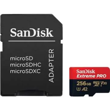 SanDisk Extreme Pro Micro SDXC UHS-I U3 A2 V30 Memory Card (256GB)