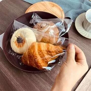 KoberrLi 100Pcs 4½ x 6½-inch Clear Resealable Cello Cellophane Bags Clear Cookie Bags Self Adhesive for Candy Cookies Cards