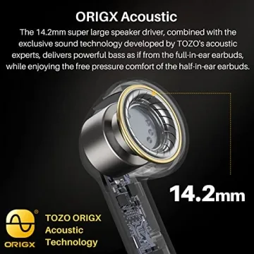 TOZO A3 Wireless Earbuds with advanced audio for all ages